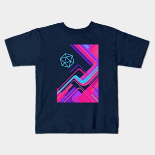 Cyberpunk Retro D20 Dice Tabletop RPG Kids T-Shirt